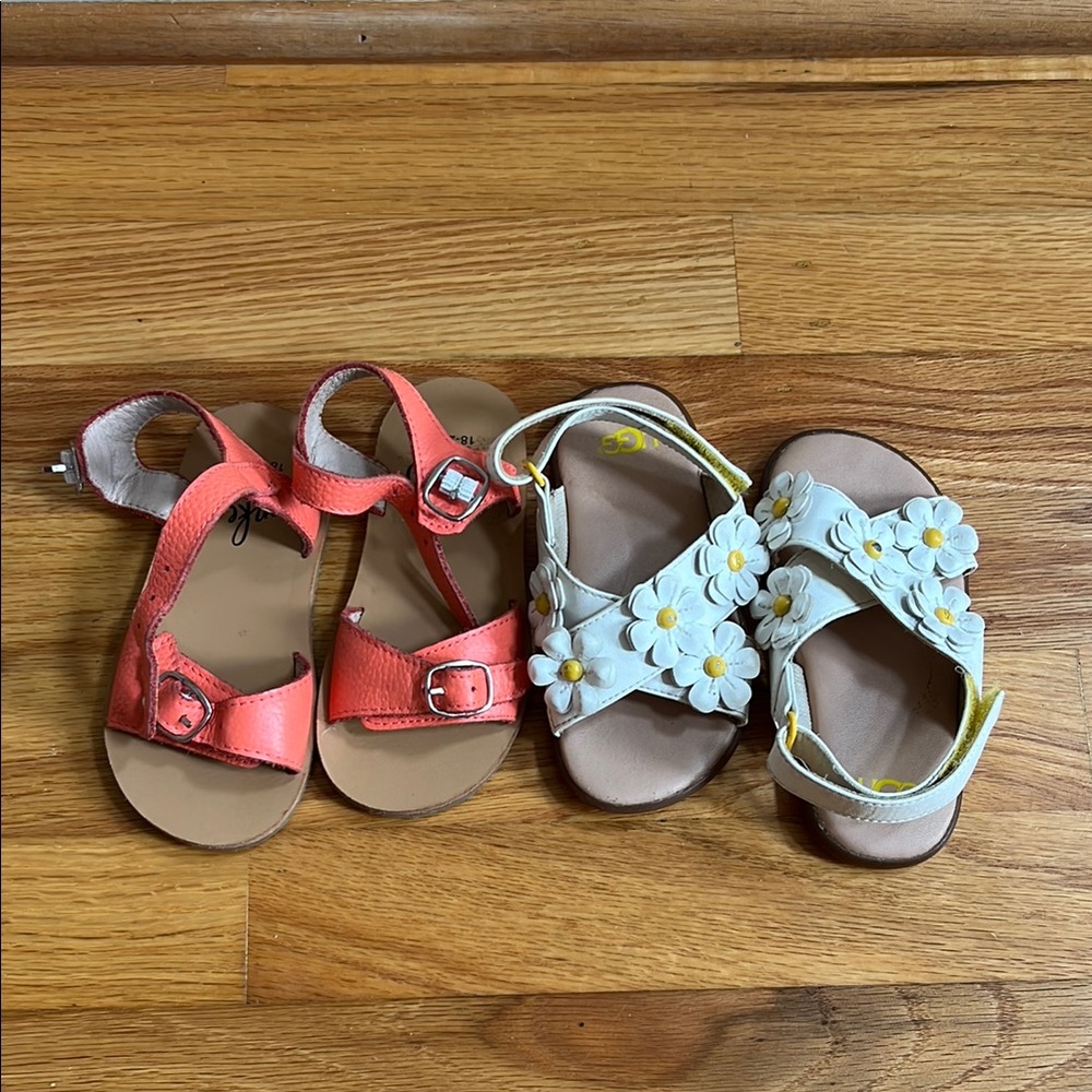 Bundle of Ugg and monkey feet sandals for small girl 18-24 months